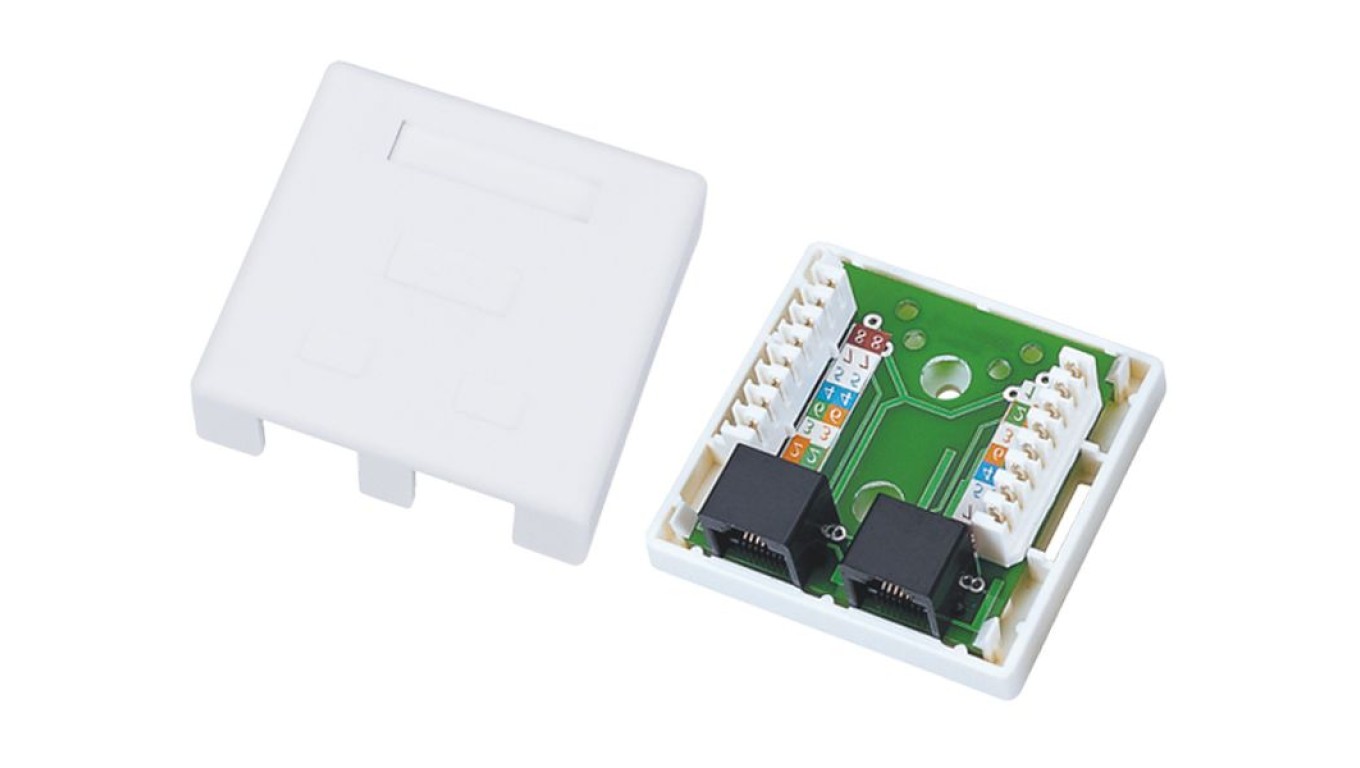 UTP surface mounted socket cat.6 2xRJ45 GN011