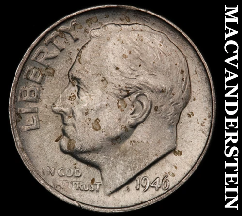 1946-D Silver Roosevelt Dime - Choice Gem Brilliant Unc  Lustrous  #i7023