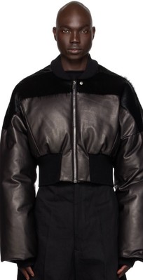 rick owens leather jacket men