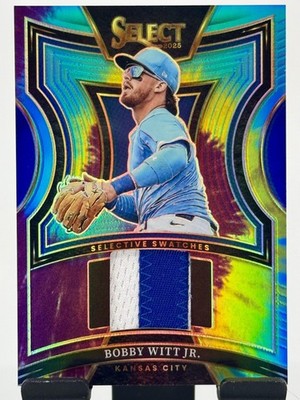 2025 Panini Select #SS-BW Bobby Witt Jr. Selective Swatches Tie-Dye Prizm #/25
