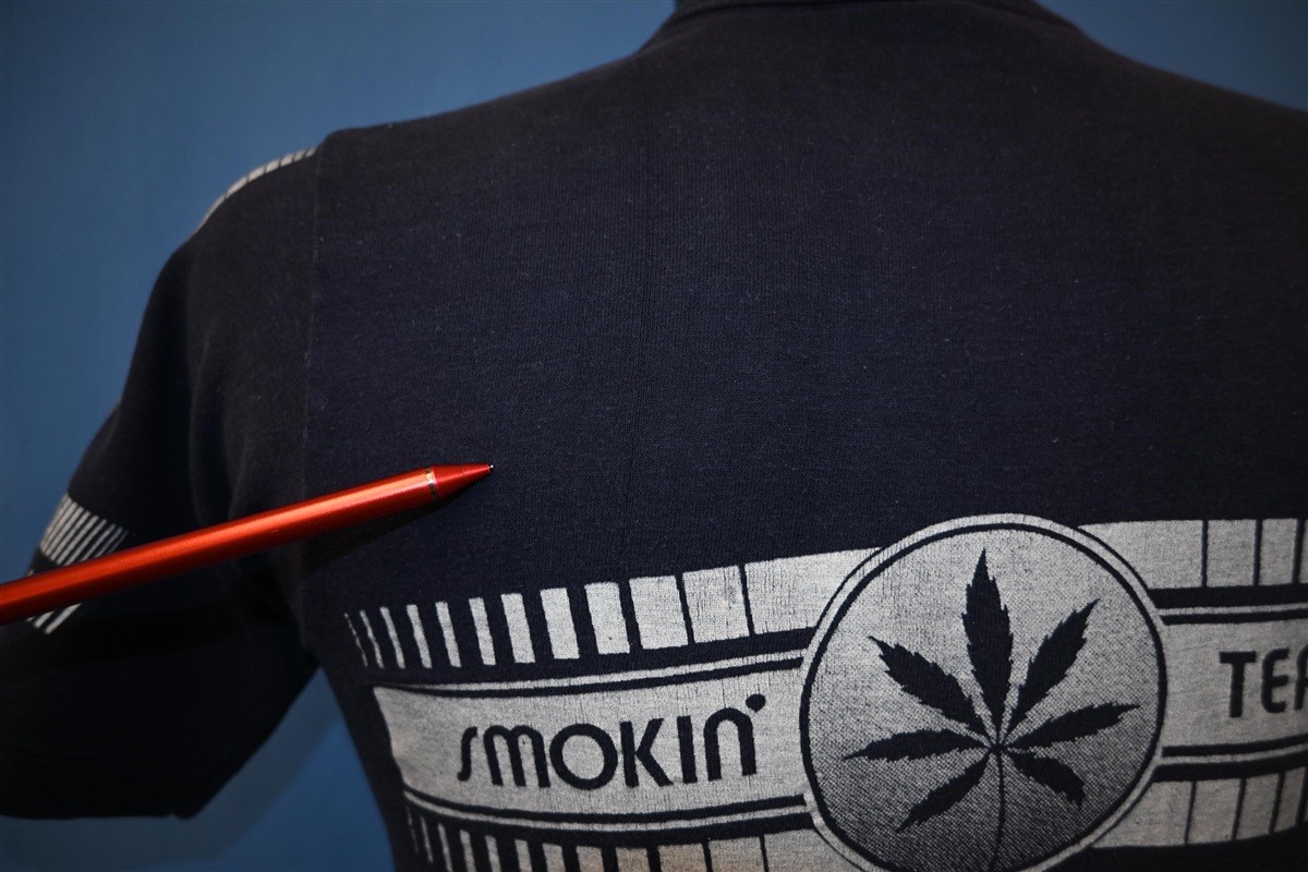 vintage 70s SMOKIN TEAM HAWAII GANJA WEED MARIJUANA SUNSTROKES t-shirt SMALL S image 6