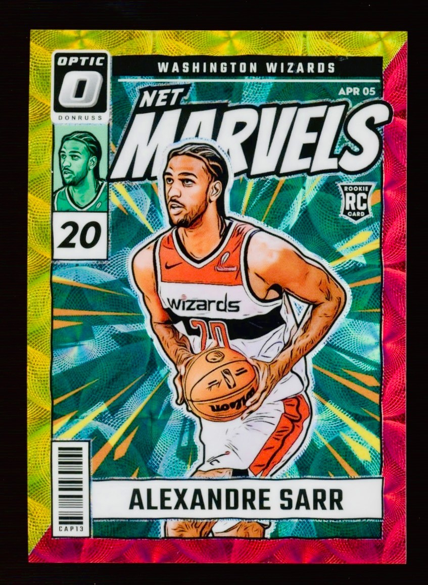 2024-25 Donruss Optic - Alexandre Sarr #7 NET MARVELS GOLD & RED PRIZM SSP /99 