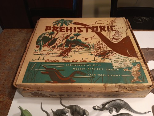 Vintage Marx, Prehistoric Times Playset, Original Box, 40 Figures, Landscapes... - Picture 3 of 20