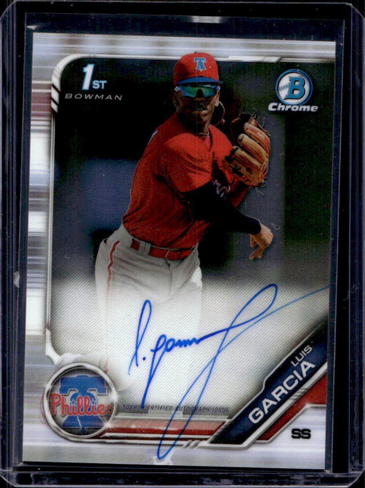 2019 Bowman Chrome Luis Garcia Auto 1st Prospect #CPA-LG Phillies