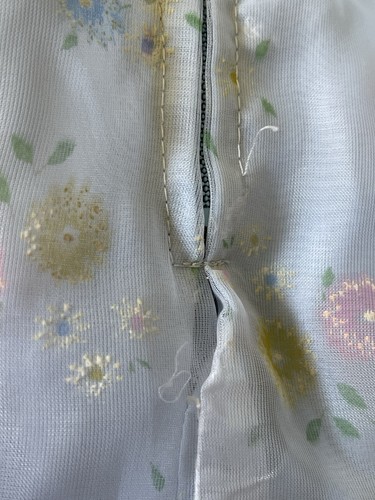 Vtg 70s Sheer Floral Chiffon Maxi Dress Gunne Sax STYLE Prairie Bridgerton READ - Picture 21 of 24