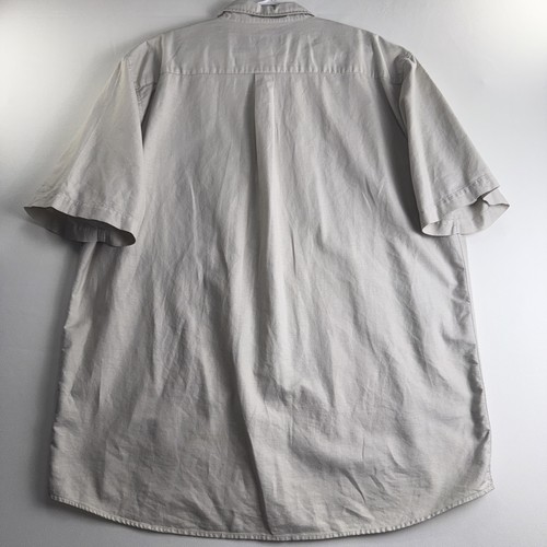 Eddie Bauer Linen Blend Button Down Men's XL Tall Short Sleeve Knit Shirt - Picture 11 of 13