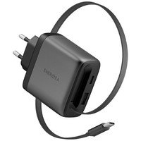 Energea Ampcharge Arc 65 Usb-A/Usb-C-WandladegeräT + Einziehbares USB-C Pd/Pps/Q