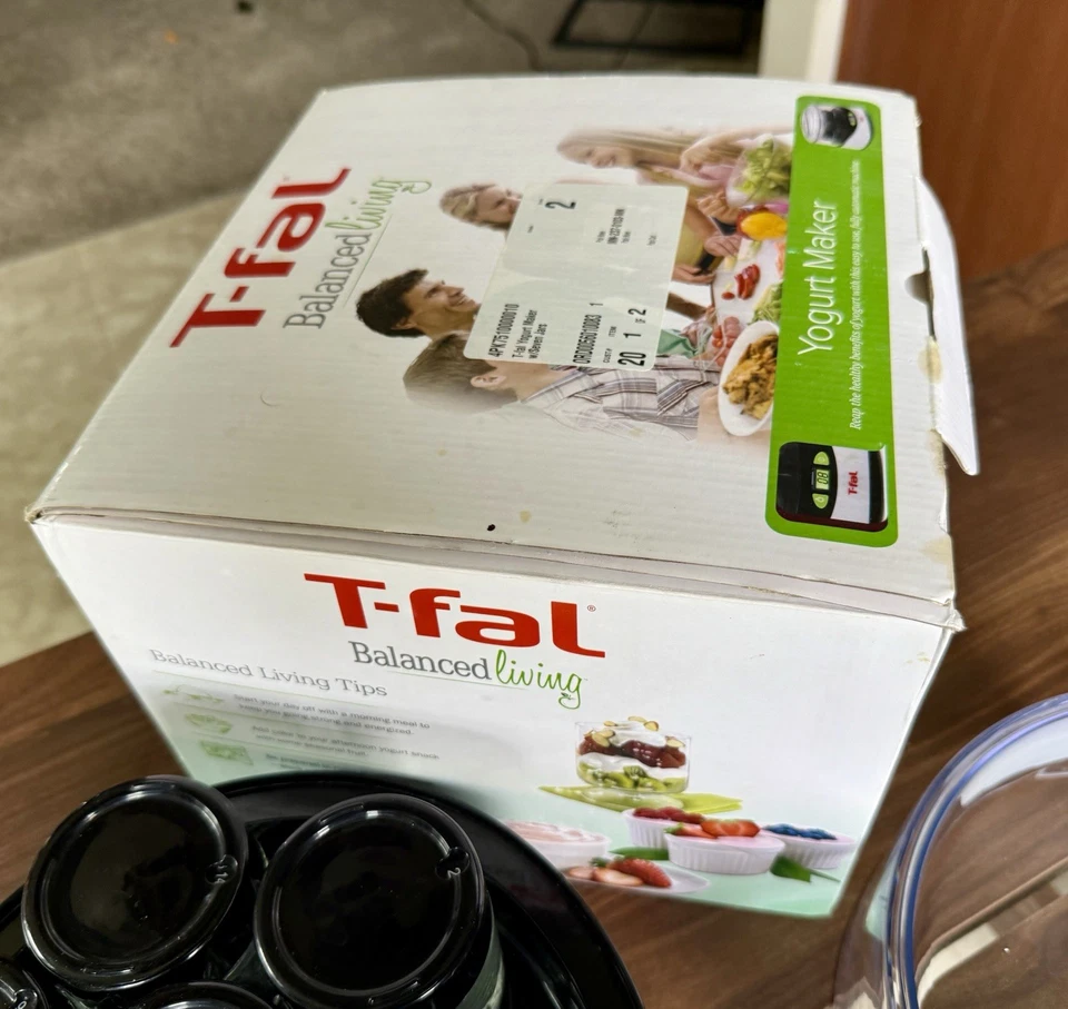 Temporizador automático para hacer yogur griega T-Fal TFal Balanced Living falta un frasco Foto 4 de 4