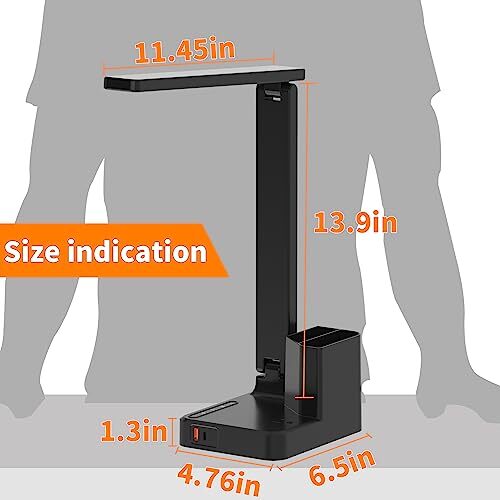 Desk LampDesk Lamps for Home OfficeLED Desk Lamp with 2 USB Charging Ports2 P... - Bild 8 von 8