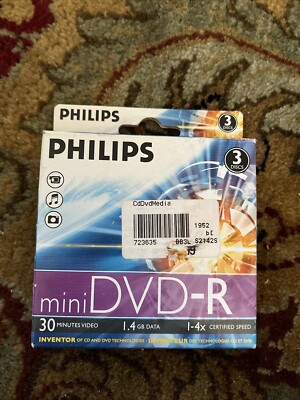 Panasonic Mini DVD-R 3 Pack 1.4 GB 30 Min Recordable Sealed | eBay