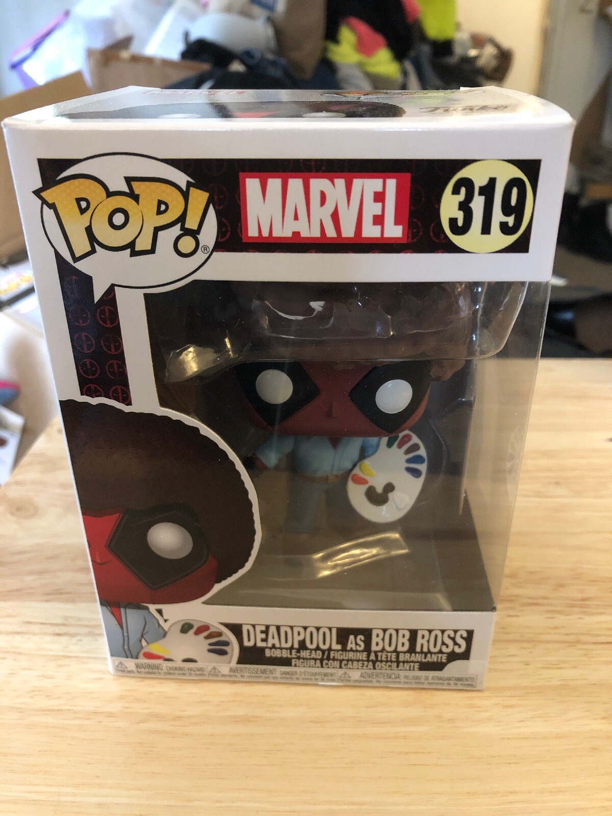 deadpool bob ross bobblehead