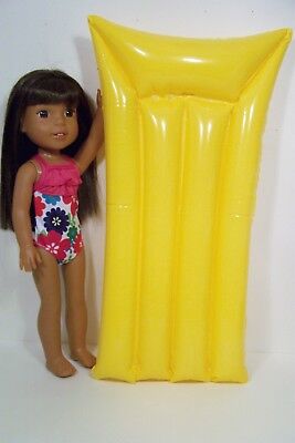Debs YELLOW Pool Swim Mat w/Swimsuit Doll Clothes For 14" Wellie Wisher Girls