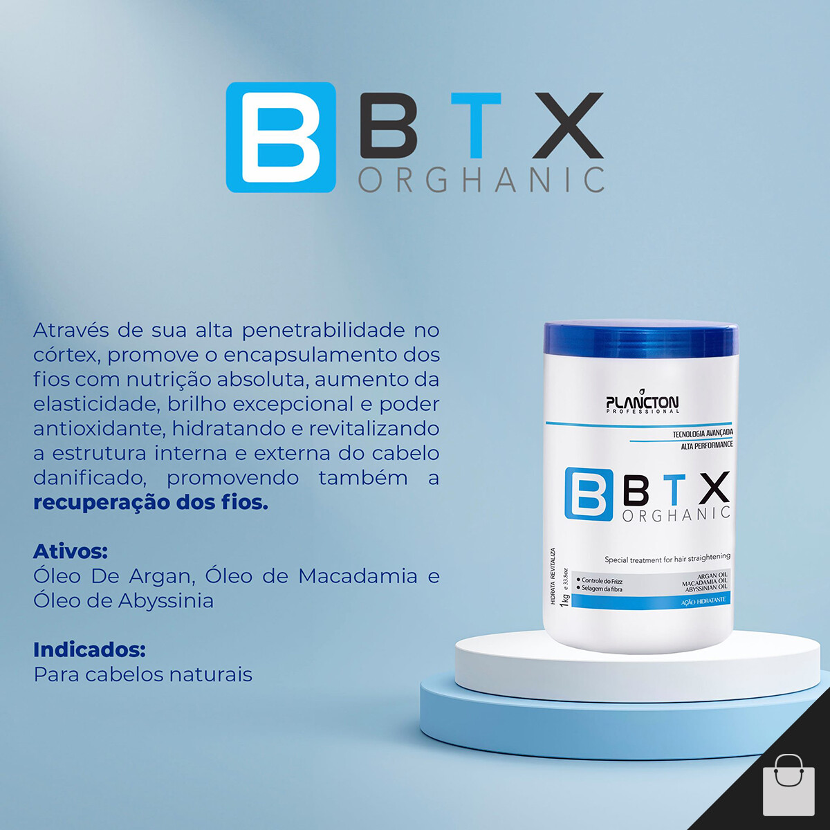 Plancton Btx Mask Orghanic Professional Hair Straightening