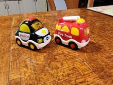 VTech Go Go Smart Wheels Fire Truck, Police Car Talking Light  Sounds