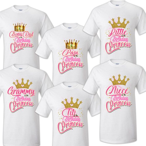 Princess Shirts Family Matching Birthday T-shirts Shirt Celebration kids - Picture 4 of 12