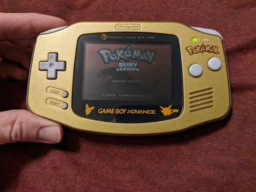 Nintendo GameBoy Advance Pokemon Center New York Gold Edition New Shell - Picture 3 of 6