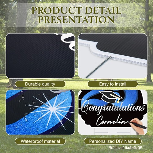 2025 Graduation Decorations – 35 Inch Large Grad Yard Sign with Personalized ... - Picture 3 of 6