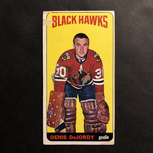1964-65 Topps Denis DeJordy Tall Boy Chicago Black Hawks