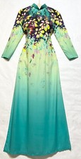 Ao Dai Viet Nam Lua Mem Ru Silk BT-097 Dai Ao 140cm Size L