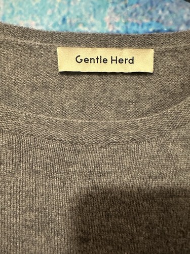 Gentle Herd 100% Wool Women’s Sweater Dress Grey Long Sleeves Pockets Size L - Picture 3 of 7