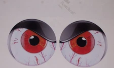 RED NO FEAR EYES #2 VINYL DECAL PAIR SHOTGUN AIR INTAKE HOOD SCOOP BUG CATCHER