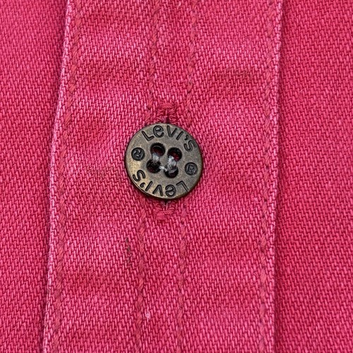 Vintage 90’s Levis Shirt Red Button Up Western Ranch Workwear Size Men’s Large - Picture 4 of 7