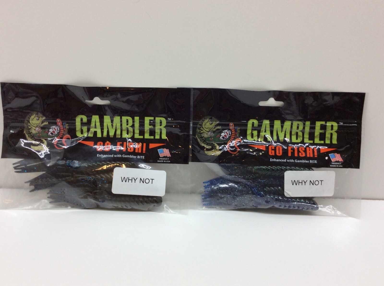2 Gambler Go Fish Bait Why Not Shadow Blue 5 Pack eBay
