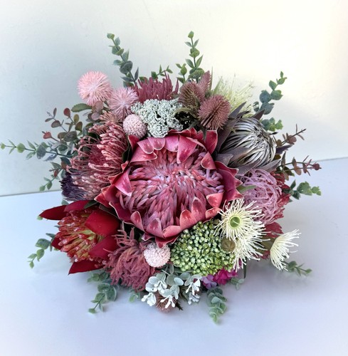 Wedding Bouquet Bridal Bouquets Australian Native Flower Gum Blossom Protea Gum - Picture 4 of 7