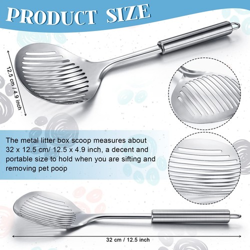 Cat Litter Scoop Durable Metal Pet Kitty Kitten Sifter Heavy Duty - Picture 8 of 8