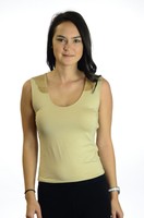Sz Xs Maggie Barry Collection Sleeveless Jersey Tank Top W/leather Shoulders on sale Sz Xs Maggie Barry Collection Sleeveless Jersey Tank Top W/leather Shoulders on sale