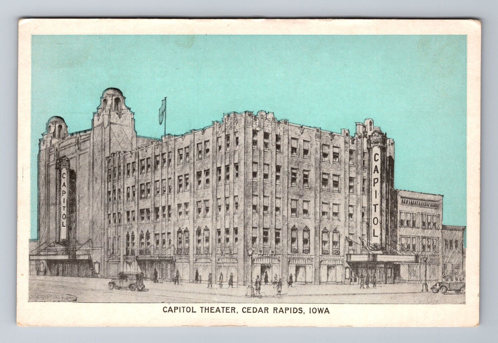 Cedar Rapids IA-Iowa, Capitol Theater, Vintage Postcard