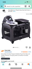 Pamo Babe Portable Crib, Portable Baby Playpen with Bassinet and Changing Table