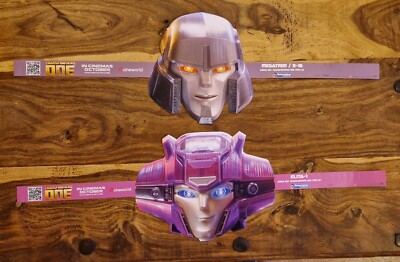 2 x Cineworld Exclusive Transformers One Gesichtsmaske Megatron & Elita-1 