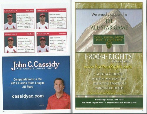 2019 Florida State League All-Star Minor League Baseball Program Royce Lewis +++ - Picture 5 of 10