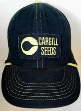 Vintage 1990s CARGILL SEEDS Agriculture ADVERTISING PATCH HAT CAP Small 6 7/8
