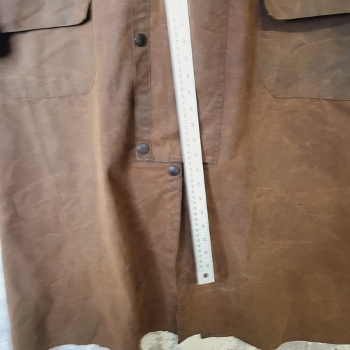 Barbour Stockman Long Wax Jacket Unisex Small Drover Highwayman Coat C - Picture 10 of 15