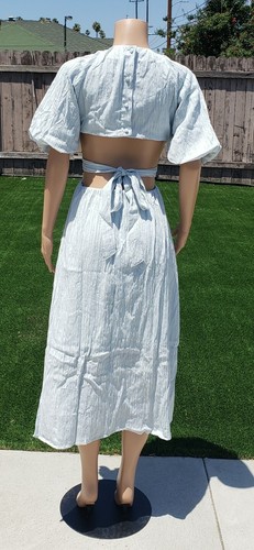 Womens Light Blue Dress - Picture 3 of 5