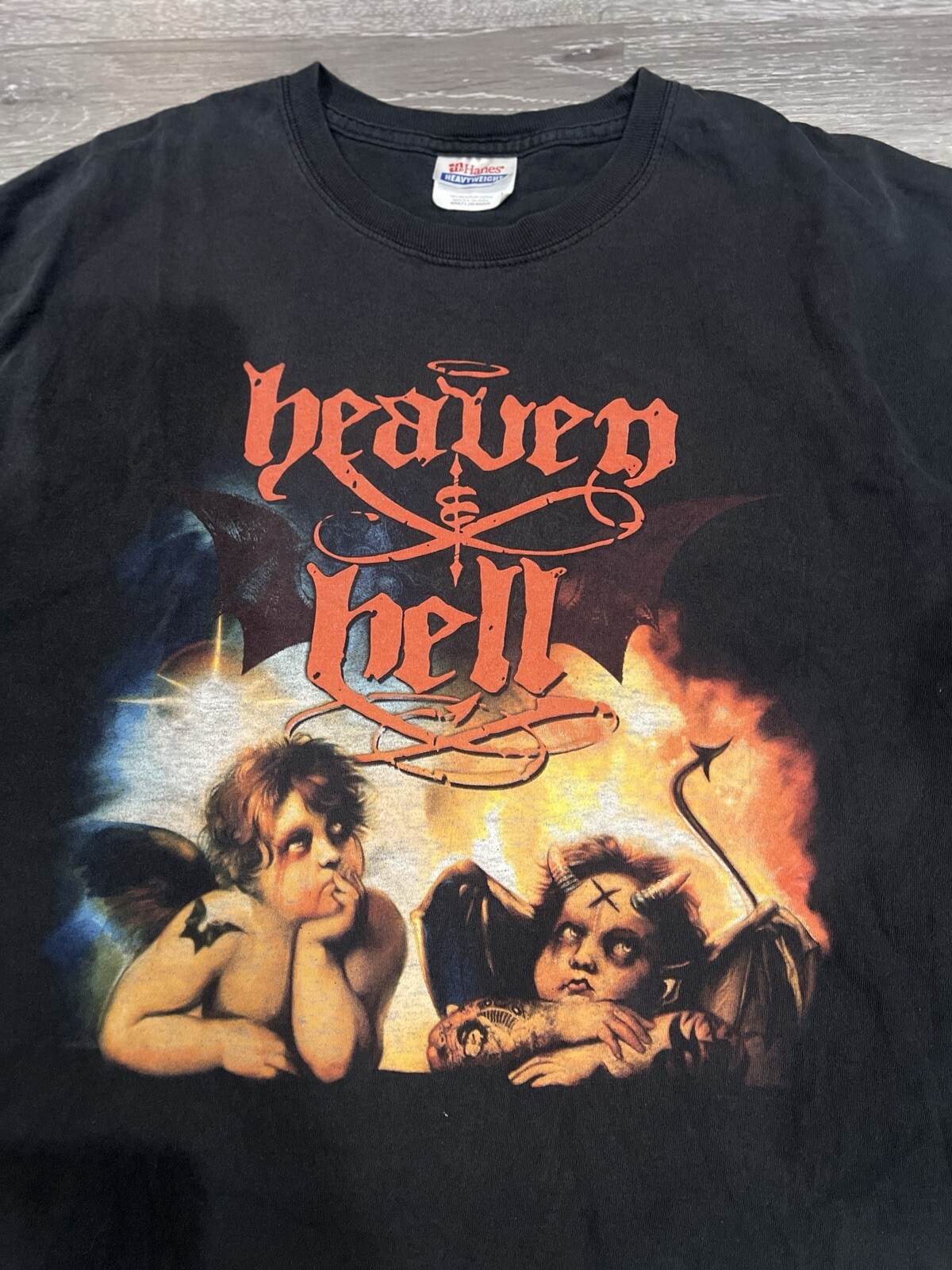 Vintage Thrashed Black Sabbath Heaven & Hell Double Sided T -Shirt