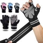 Weight Lifting Gloves with Wrist Wrap Workout Fitness Building Training Unisex