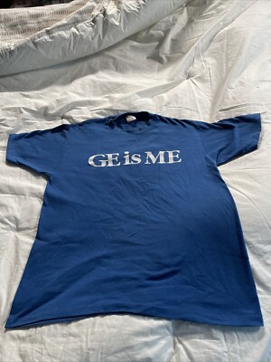 Vintage!  General Electric, Lighting Systems Department -  Blue T shirt
