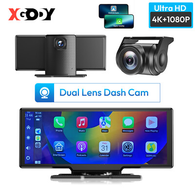 10,26 Zoll Kabelloses CarPlay 4K Auto-Videorecorder Dashcam GPS Navi WIFI Kamera