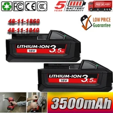 2PACK Battery For Milwaukee For M18 18V Lithium 48-11-1850 48-11-1860 48-11-1822