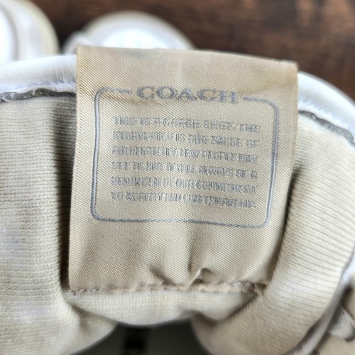 Coach Distressed High Top Sneakers Women's 5B White Distressed - Picture 5 of 17