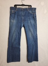Vintage Levi Strauss 517 Men's 42x32 Orange Tab Blue Denim Jeans Made in USA