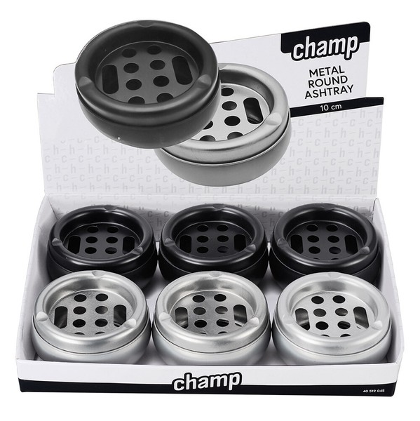 6 X Aschenbecher Metall Aluminium Klein Kompakt Reiseaschenbecher DraußEn Gastro-image