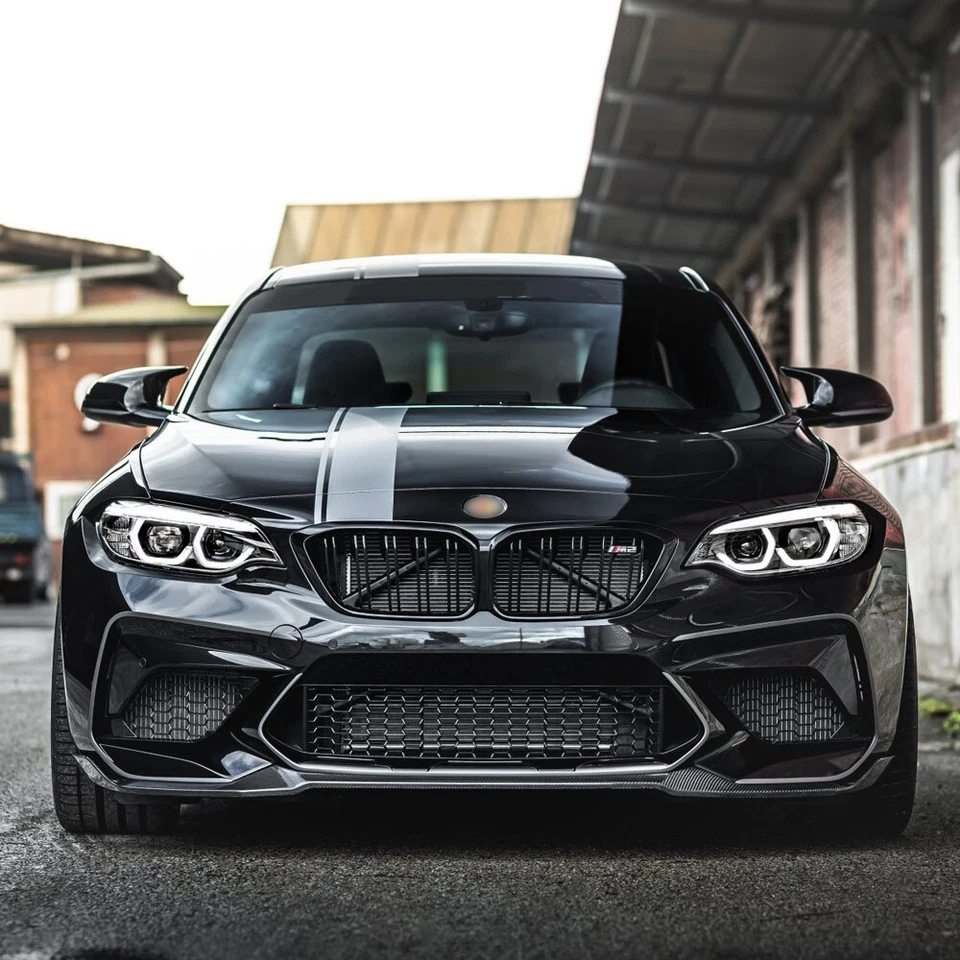 Satin Silver Rally Racing Stripes Vinyl Graphic Decals For BMW 2 Series M2 M240i — 第 2/4 张图片