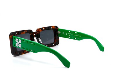 OFF-WHITE 0ER1025 HAVANA GREEN GREY WOMEN\'S AUTHENTIC SUNGLASSES OFF-WHITE 0ER1025 HAVANA GREEN GREY WOMEN main image 3