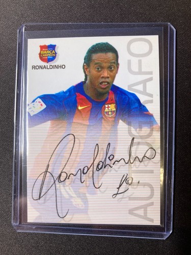 BARÇA CAMPEON 2004/05 PANINI MEGACRACKS #76 RONALDINHO AUTOGRAFO - 第 1/3 張圖片