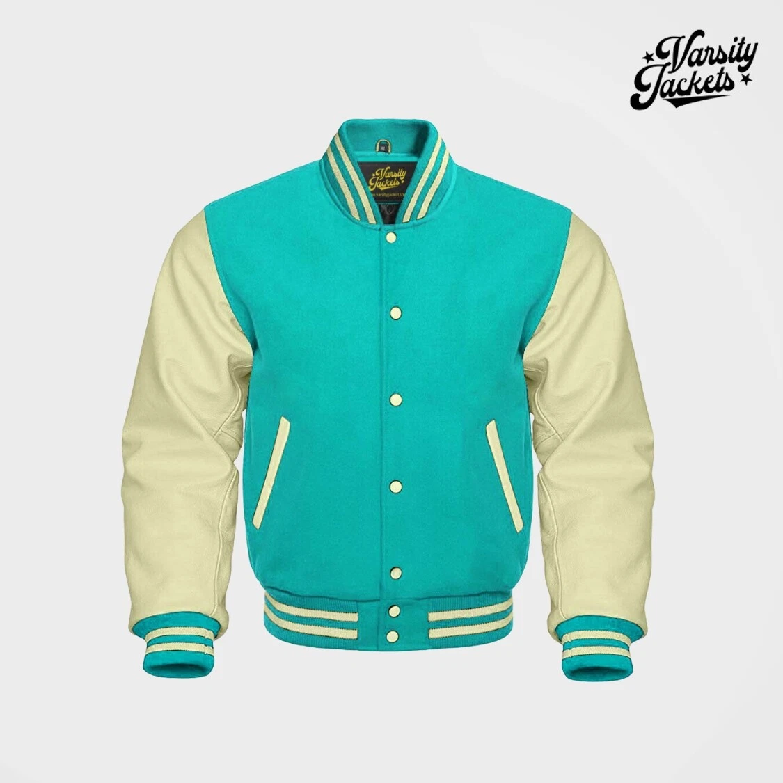 Turquoise top green jacket
