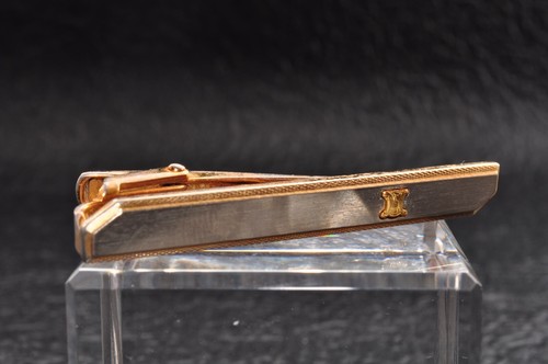 French brand, "CELINE" Gold and silver color cufflinks and tie bar brand case. - Picture 16 of 24